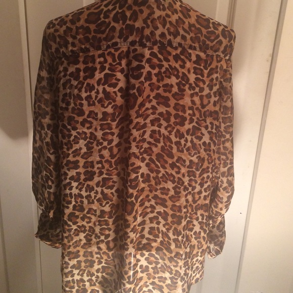 long cheetah print button down - Picture 3 of 3