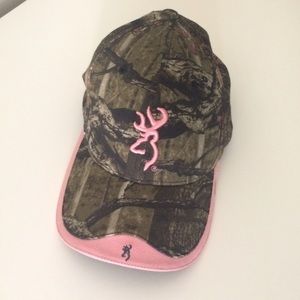 Pink/Camo Browning hat