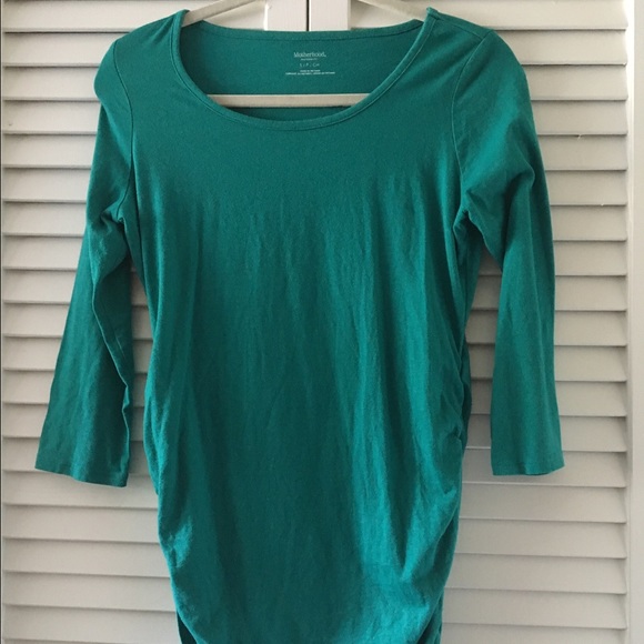 Small Motherhood Maternity Shirt Top in Teal
