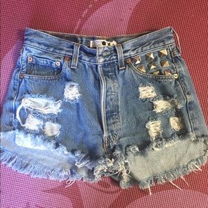 Batoko denim high waisted shorts