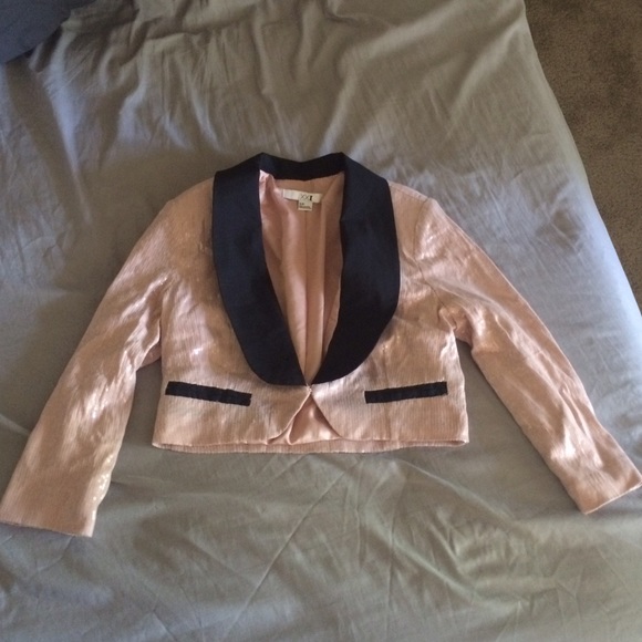 Pink sequin crop blazer - Picture 1 of 4