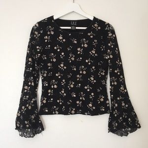Bell Sleeve Floral Top