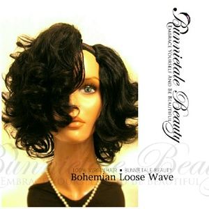 *SOLD*100% Bohemian Virgin Hair/Side Part Wig