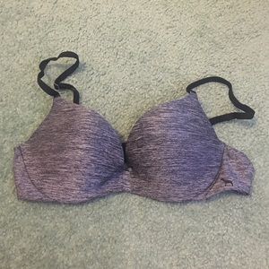 PINK grey heathered bra
