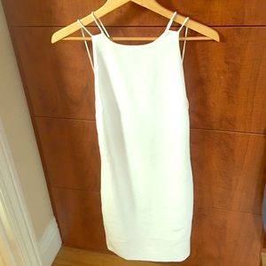 White Backless Cocktail Dress