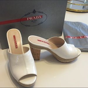 Prada Patent Leather Cork Clog