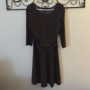 En Focus Studio Dropped Waistline Polkadot Dress