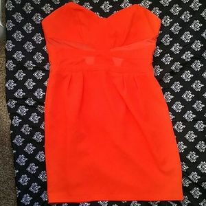 Bright orange dress