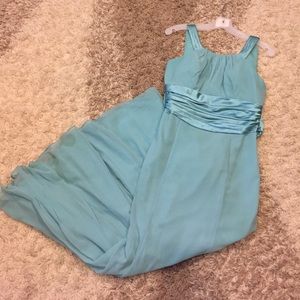 Chiffon Aqua Gown