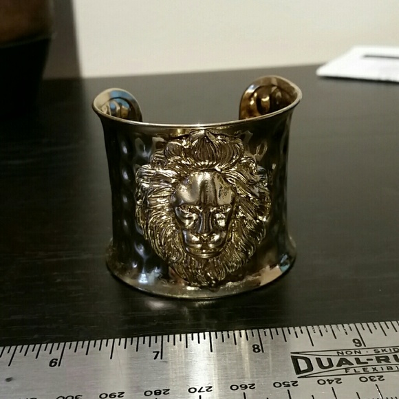 Gold Lion Head cuff
