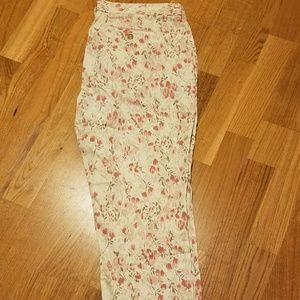 Floral Print Slim City Khakis by Gap