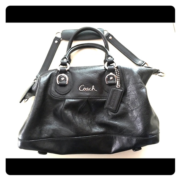 Coach Black Leather Satchel
