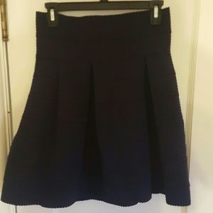 Blue mid length lace skirt