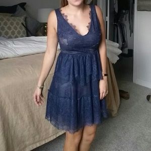 BCBG Navy lace cocktail dress