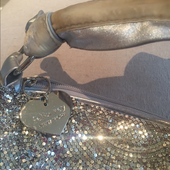 Felix Rey silver chain mail cocktail purse - Picture 3 of 4