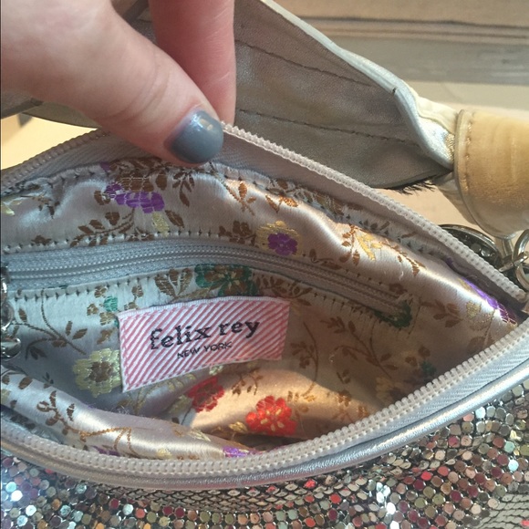 Felix Rey silver chain mail cocktail purse - Picture 4 of 4