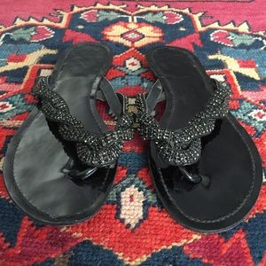 Sparkly Black Sandals