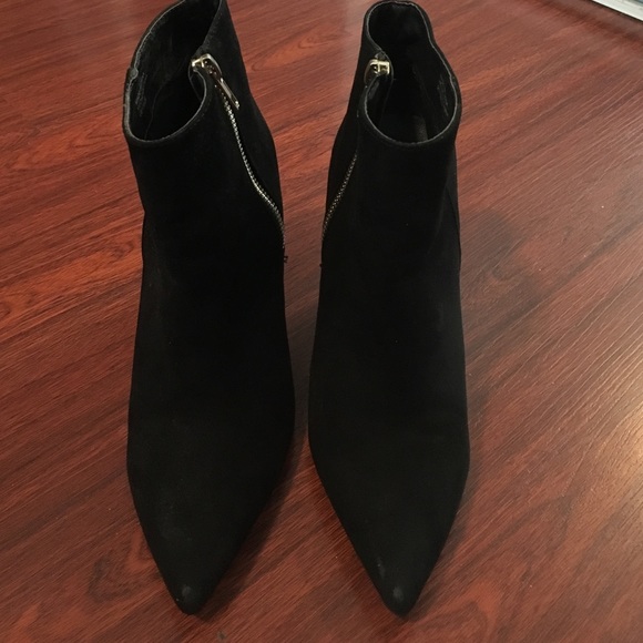Suede heeled booties