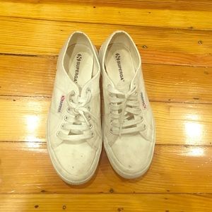 Superga white tennis sneakers