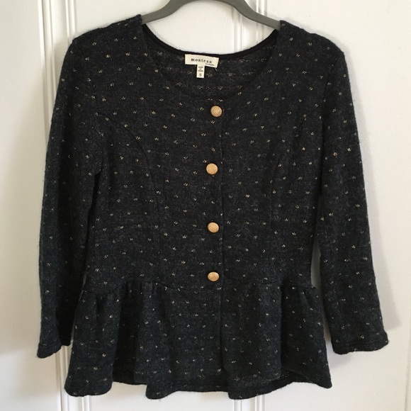 ✨FRIDAY SALE ✨Perfect Grey/Gold Peplum Cardigan