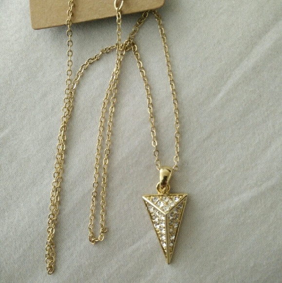 Gold Geometrical Rhinestone Necklace