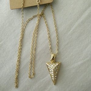 Gold Geometrical Rhinestone Necklace