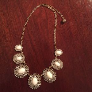 White and gold necklace
