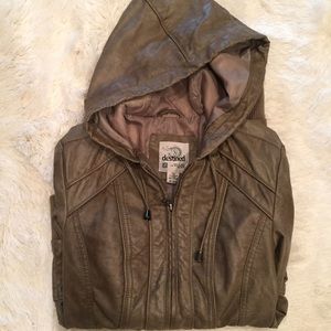 Tan leather-like Jacket!