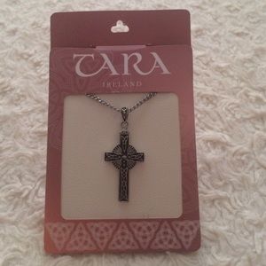 Silver Celtic cross from Ireland
