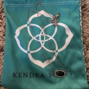 Silver and black Elisa necklace