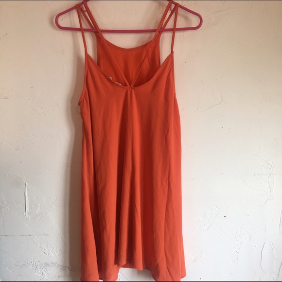 LAST CHANCE LUSH orange strappy shift dress - Picture 3 of 4