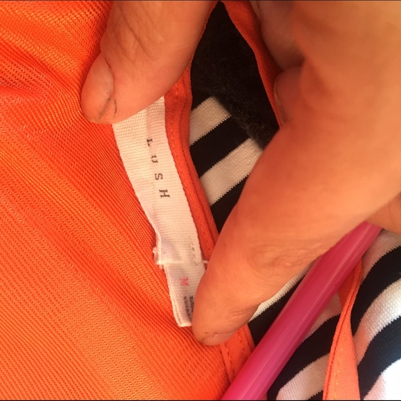 LAST CHANCE LUSH orange strappy shift dress - Picture 4 of 4