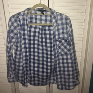 Forever 21 blue and white flannel