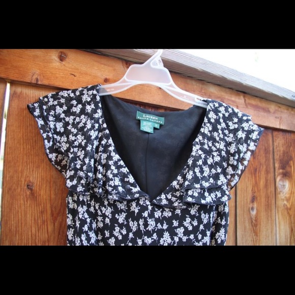 Ralph Lauren Black Floral Dress - Picture 2 of 4