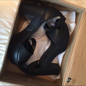 Black platform heels