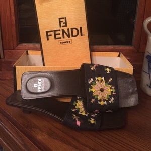 Authentic Fendi Jean Sandals
