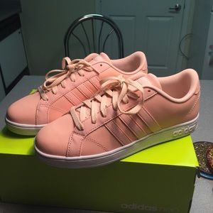 Rose Gold Adidas Baseline Shoes