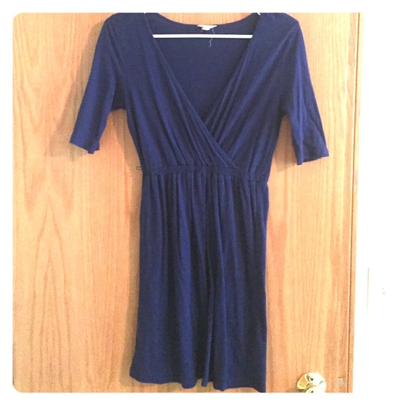 Navy blue wrap dress