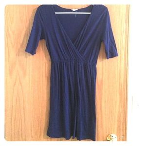 Navy blue wrap dress
