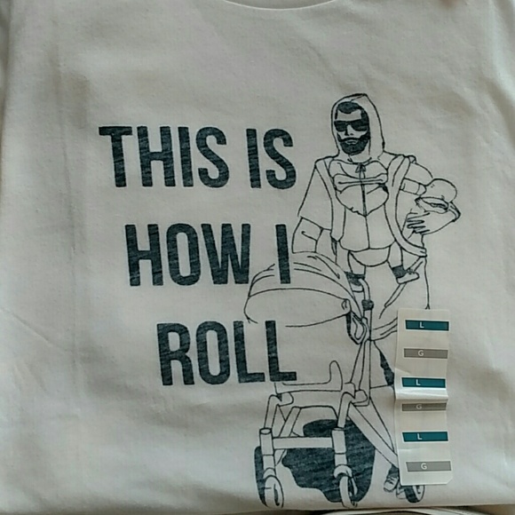 Men's large Funny Old Navy t shirt baby dad L - Picture 2 of 3