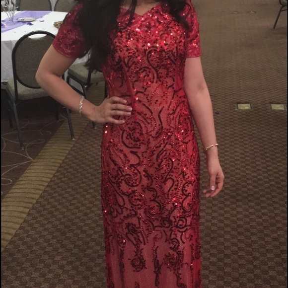 Red beautiful elegant dress