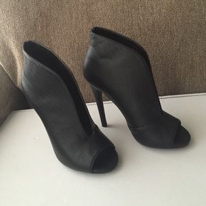 Just Fab Riva "Leather" Peep toe Bootie