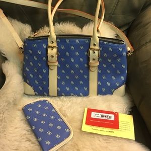 Dooney & Bourke domed blue satchel
