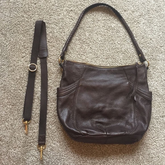 The Sak Brown Leather Hobo Bag & Cross Body Strap