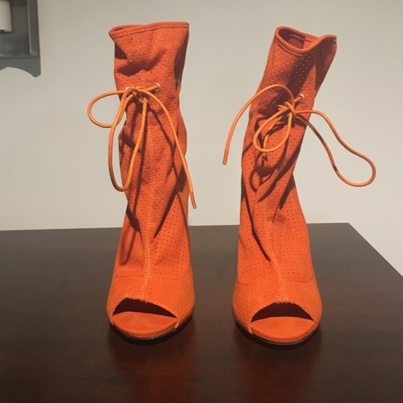 Burnt Orange Booties