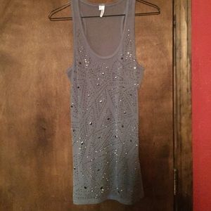 Sheer embellished tank NWOT Sz M