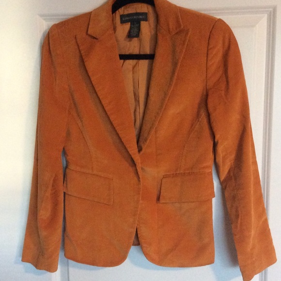 Orange Corduroy Banana Republic Blazer