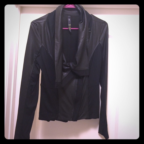 Jessica Simpson black/faux leather top