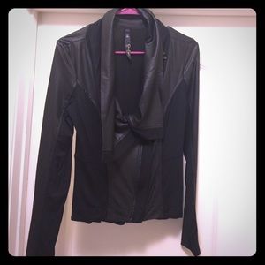 Jessica Simpson black/faux leather top