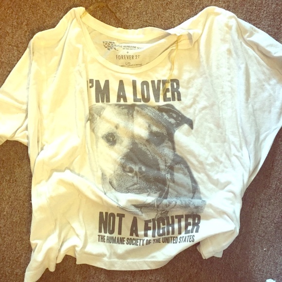 "I'm a lover, Not a fighter" crop top/shirt